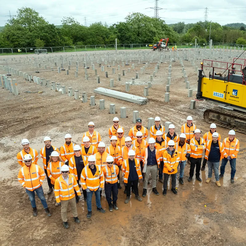 Group photo of Team on site